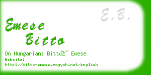emese bitto business card